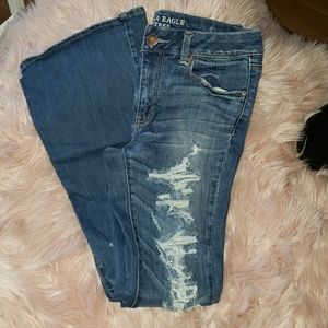 NWOT boho artist Jean's size 10 destroyed